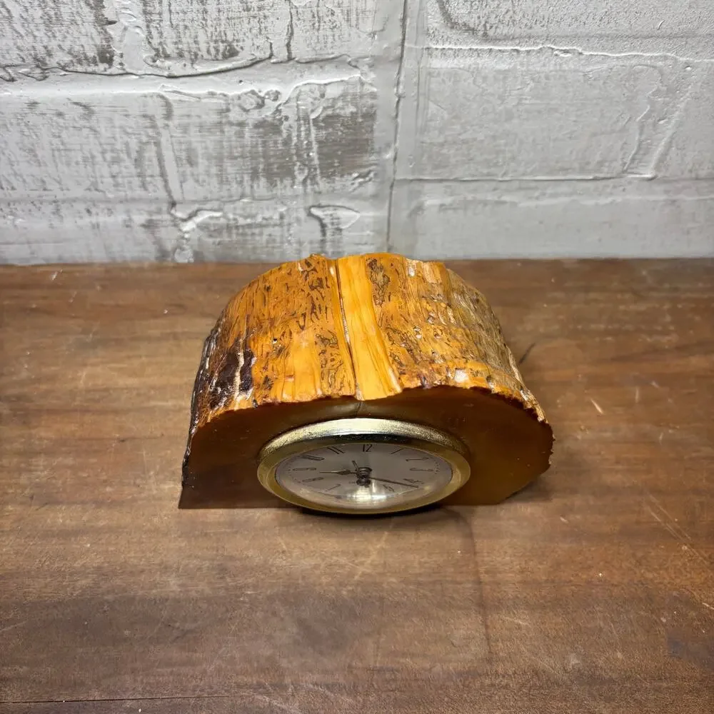 Live Edge Wood Mantel Clock